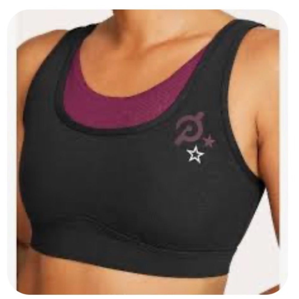 Peloton Black and Purple Sports Bra Size S